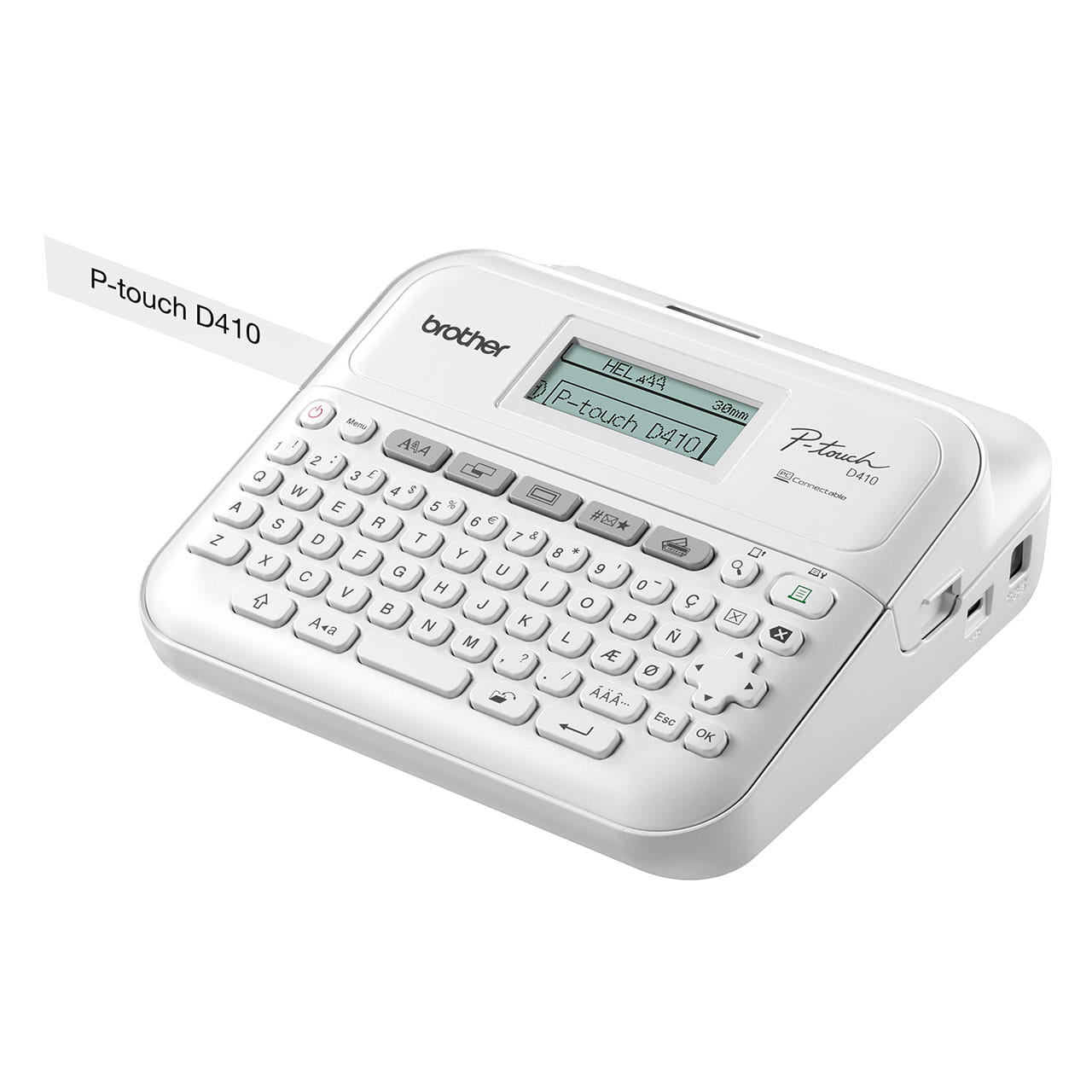 Brother PT-D410 Label Printer (Label Maker) Left Side View