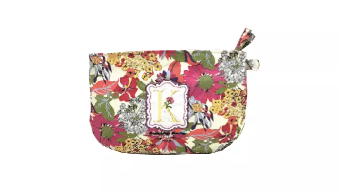 Bold purple, yellow and black embroidered butterfly