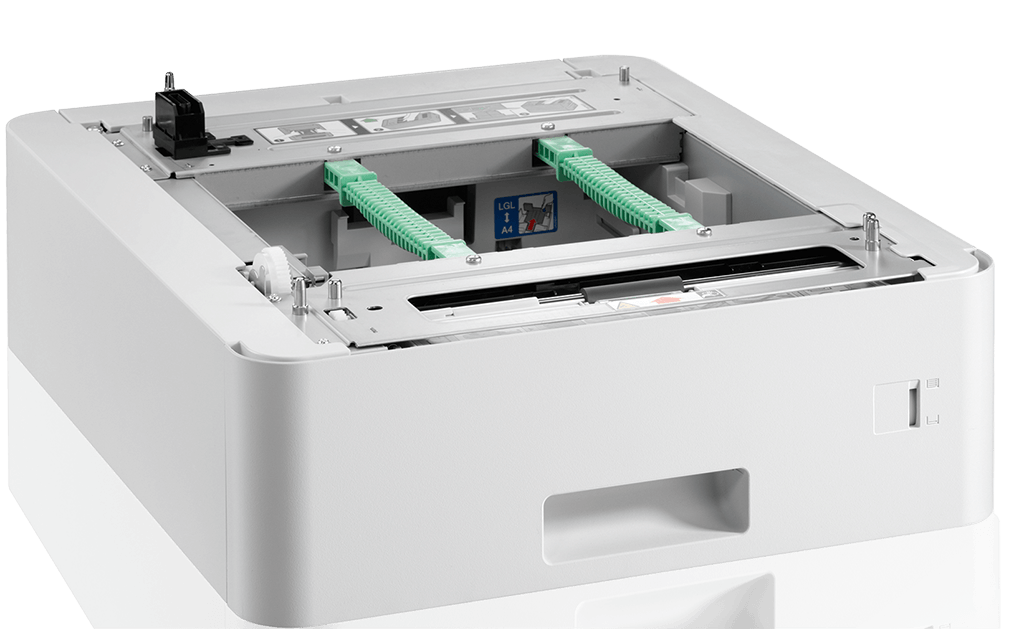 Printer interior being cleaned with a soft brush