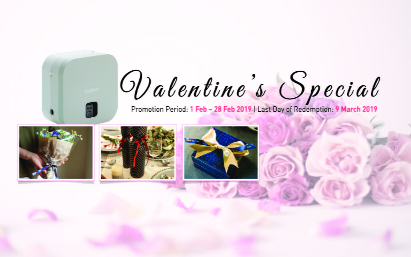 Brother Label Printer PT-P300BT Valentine’s Special