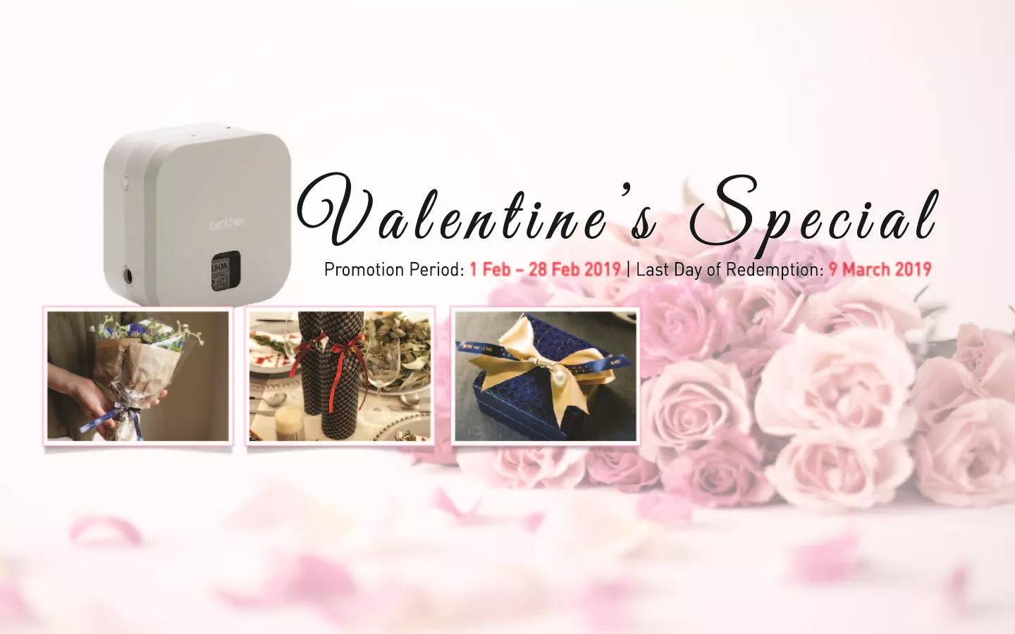 Brother Label Printer PT-P300BT Valentine’s Special