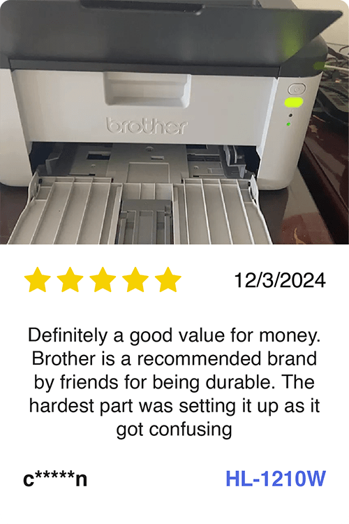 Brother HL-1210W Mono Laser Printer review