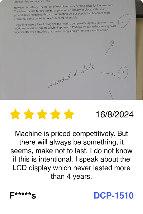 Brother DCP-1510 MYS F Mono Laser Printer review