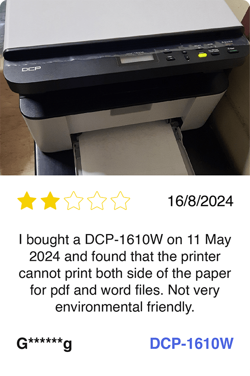 Brother DCP-1610W Mono Laser Printer review
