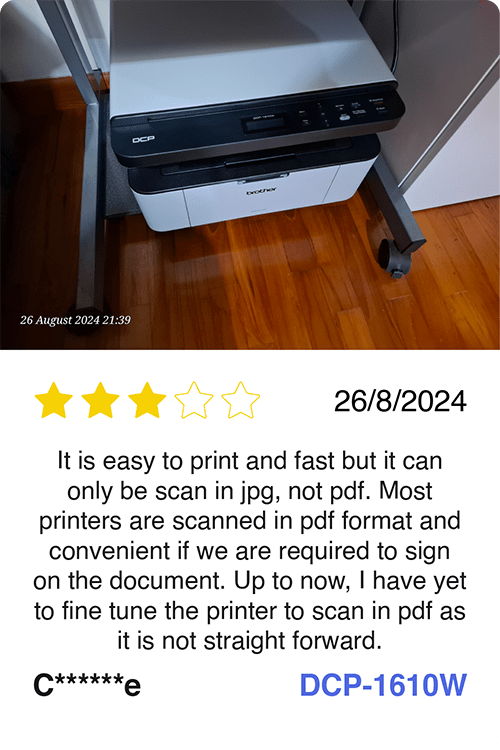 Brother DCP-1610W Mono Laser Printer review