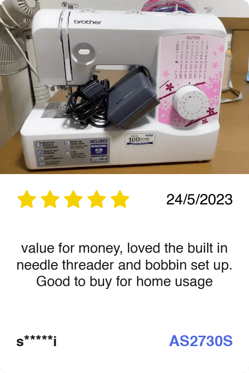 Brother AS2730S Sewing Machine review