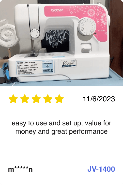 Brother JV-1400 Sewing Machine review
