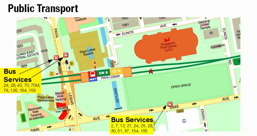 Direction to Brother Singapore office by bus