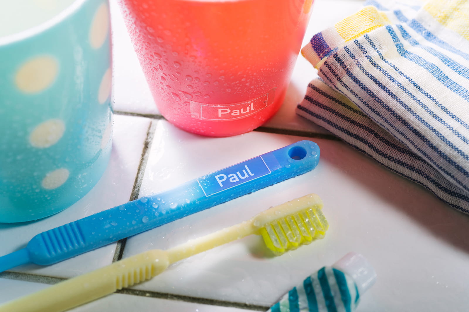 toothbrush with label