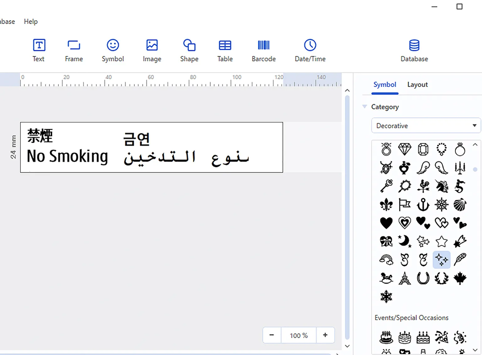 Editor unicode